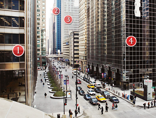 a view of William Mason's, general director of the Chicago Lyric Opera's, office building